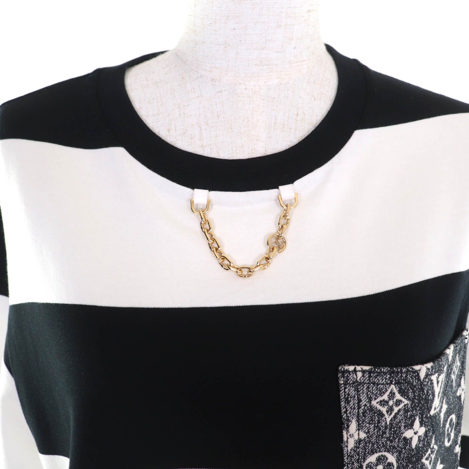 デニムモノグラムポケット