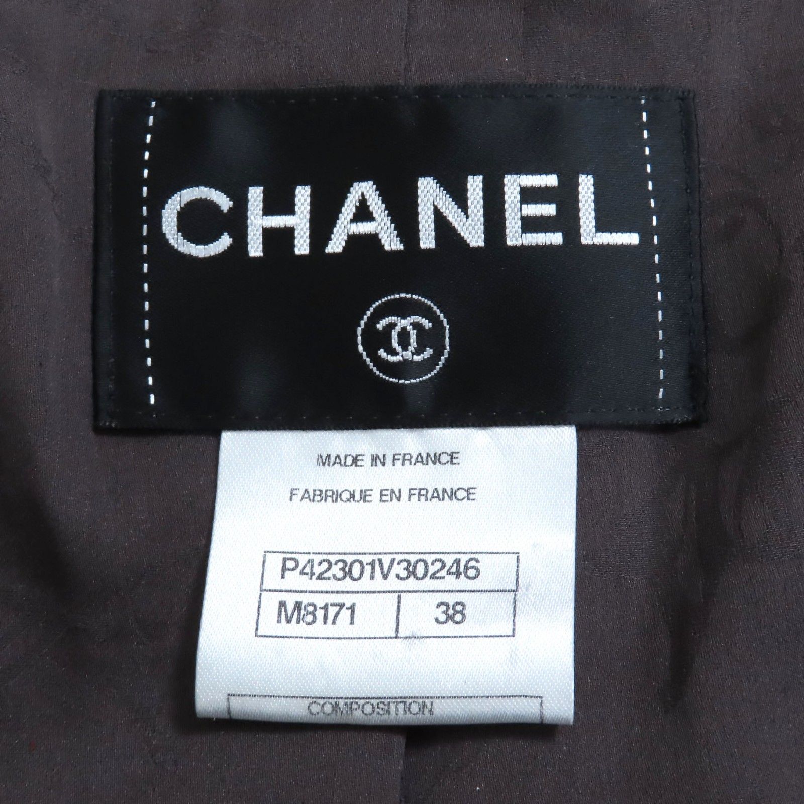CHANEL シャネル P42301 裏地シルク100％ ココマークボタン付 ラメ入り ノー ツイード コート マルチ 38 フランス製 レディース GULLKHAN_COM