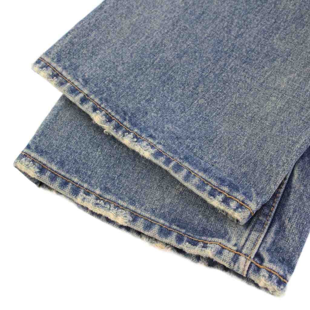 環境 セリーヌ CELINE W_BF_007 POLLY ポリージーンズ クリスタルリンスデニムパンツ ボタンフライ ダメージ加工 26 青 ブルー N726 613R 08CH BB