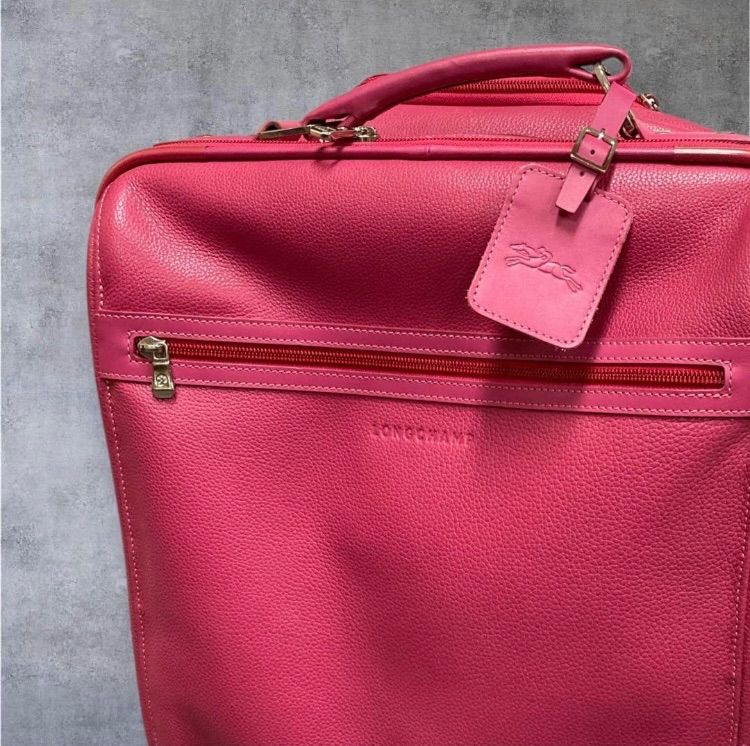 LONGCHAMP ロンシャン スーツケース キャラケースダイヤル錠付き トラベル ピンク ピンクスーツケース バックファッション