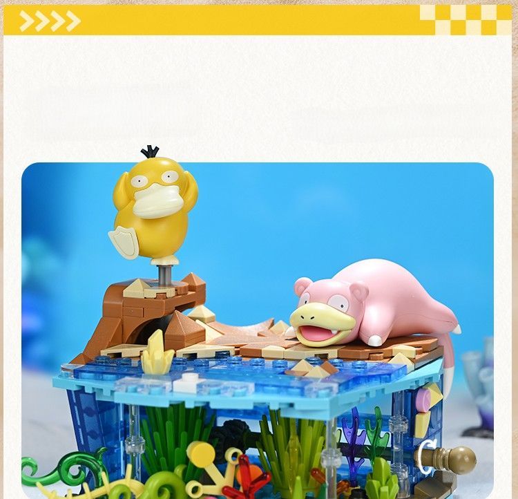 Keeppley ポケモン コダックとヤドンの水遊び 組み立てミニチュア