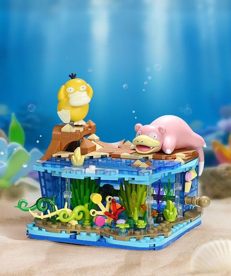 Keeppley ポケモン コダックとヤドンの水遊び 組み立てミニチュア