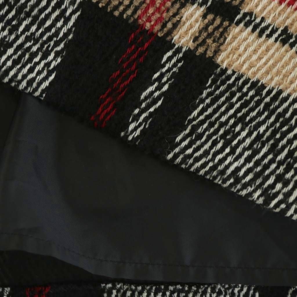 ブルーレーベルクレストブリッジ BLUE LABEL CRESTBRIDGE ジャンパースカート ひざ丈 チェック柄 ベルト付き 36 ベージュ 黒 ブラック 赤 レッド 55J15-282-40 AN52 GULLKHAN_COM