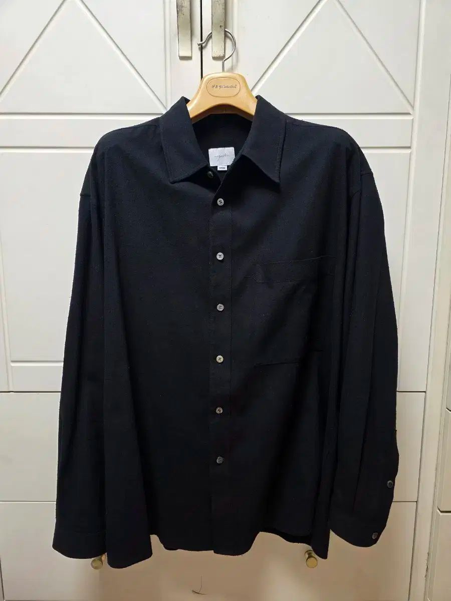 ユース YOUTH シルク ルーズド シャツ ブラック MOON サイズ