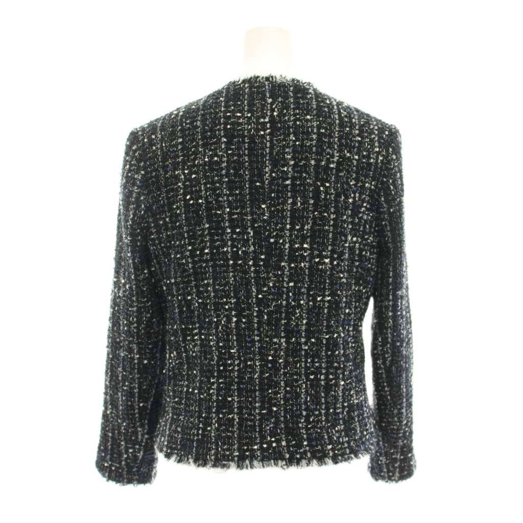セオリーリュクス theory luxe クラシックツイードグロリアーナN CLASSIC TWEED GLORIANA.N ノー ツイードジャケット アウター 38 黒 ブラック 紺 ネイビー 03-0104115 YT GULLKHAN_COM