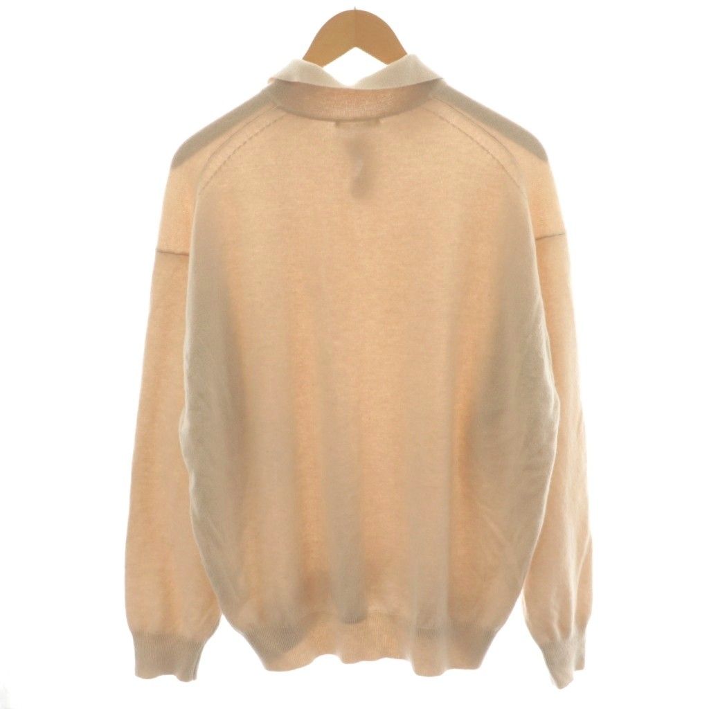 オーラリー AURALEE 21AW BABY CASHMERE KNIT POLO ニット ポロシャツ 長袖 カシミヤ 5 ベージュ A21AP03BC AN39
