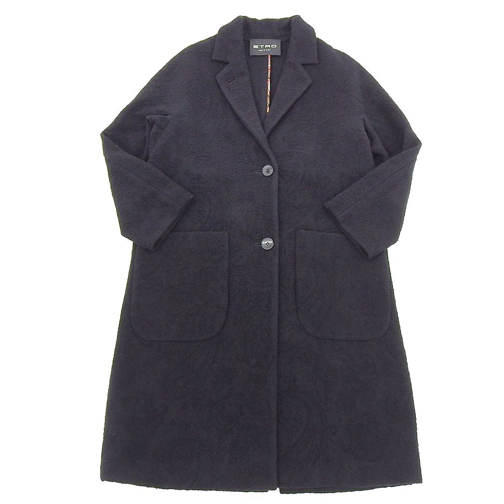 超美品 エトロ ETRO 2019年商品 ペイズリー柄 エンボス加工