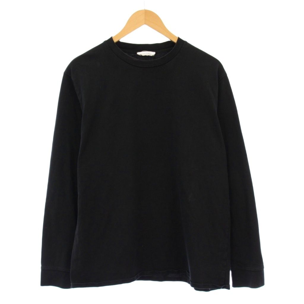 ザロウ THE ROW Tシャツ ロンT 長袖 クルーネック ストレッチ 無地 黒 ブラック BB