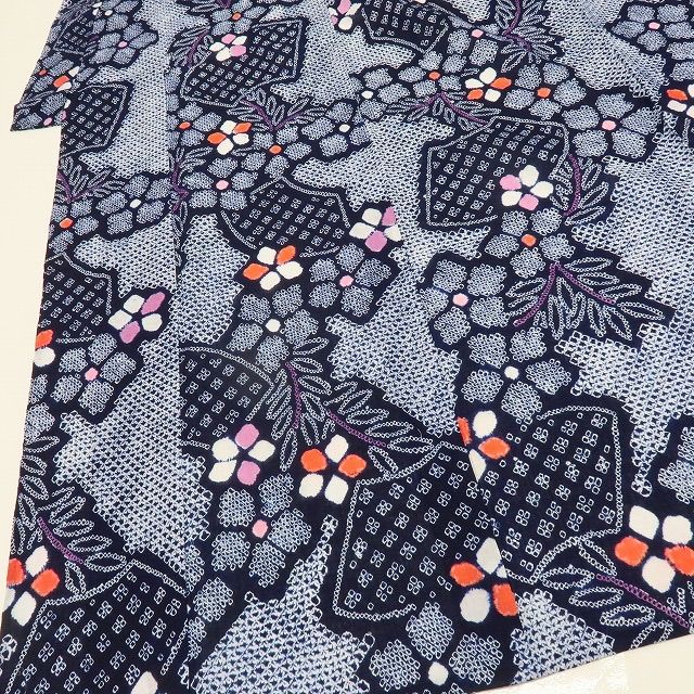 六花-RIKKA- 未着用 有松鳴海絞り 綿 手縫い 浴衣 着物 A3506