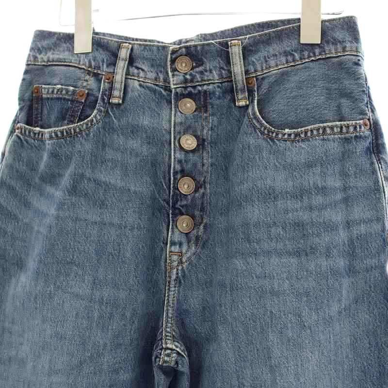 ポロ ラルフローレン POLO RALPH LAUREN デニムパンツ ダメージ加工 ボタンフライ 加工 27 青 ブルー G DECORATOM_COM_BR