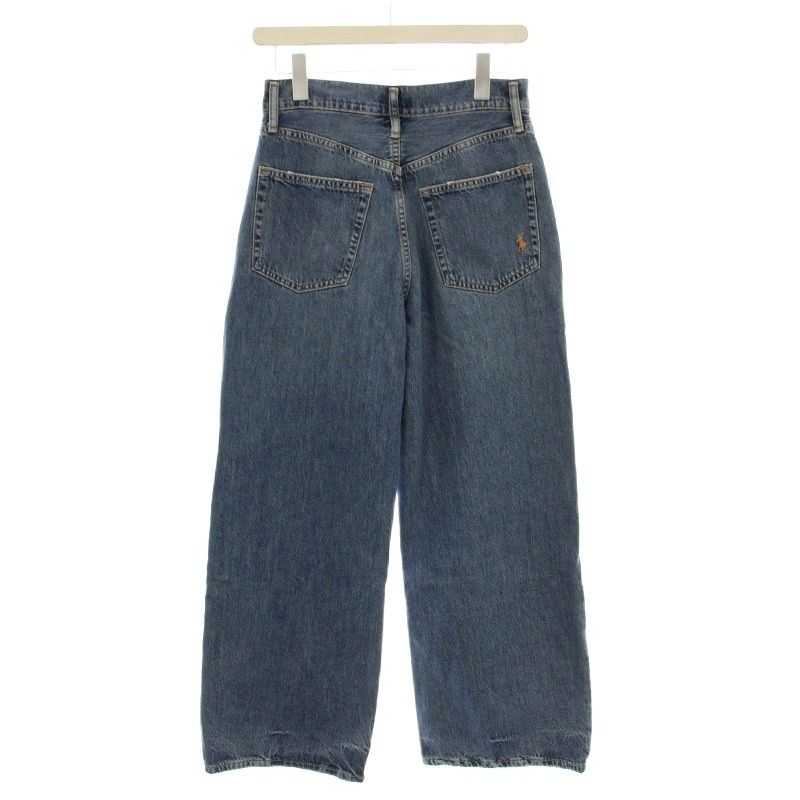 ポロ ラルフローレン POLO RALPH LAUREN デニムパンツ ダメージ加工 ボタンフライ 加工 27 青 ブルー G