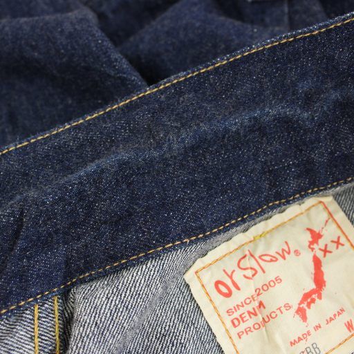 内面的な オアスロウ orslow プリーツフロントデニムブラウス デニムジャケット ジージャン Gジャン アウター S 紺 ネイビー 506BB |YT 送料無料も!