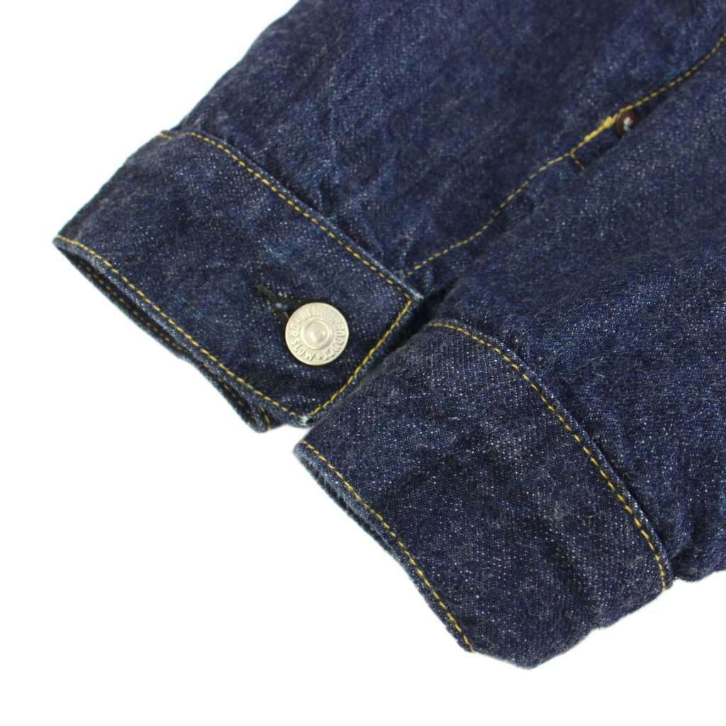 プリーツフロントデニムブラウス