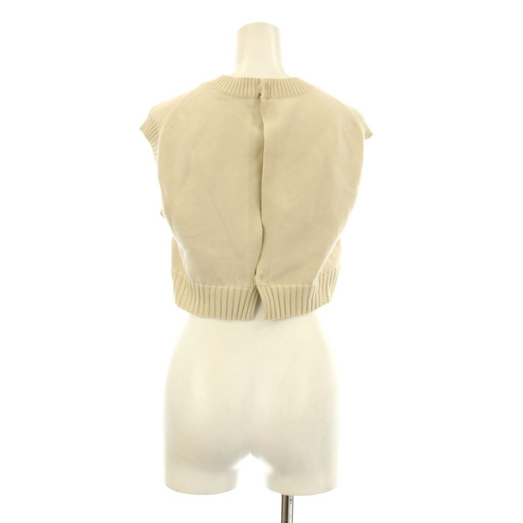  オーラリー AURALEE DRY COTTON KNIT VEST ニットベスト クルーネック コットン 0 ベージュ KU ベスト ジレ ビスチェ トップス