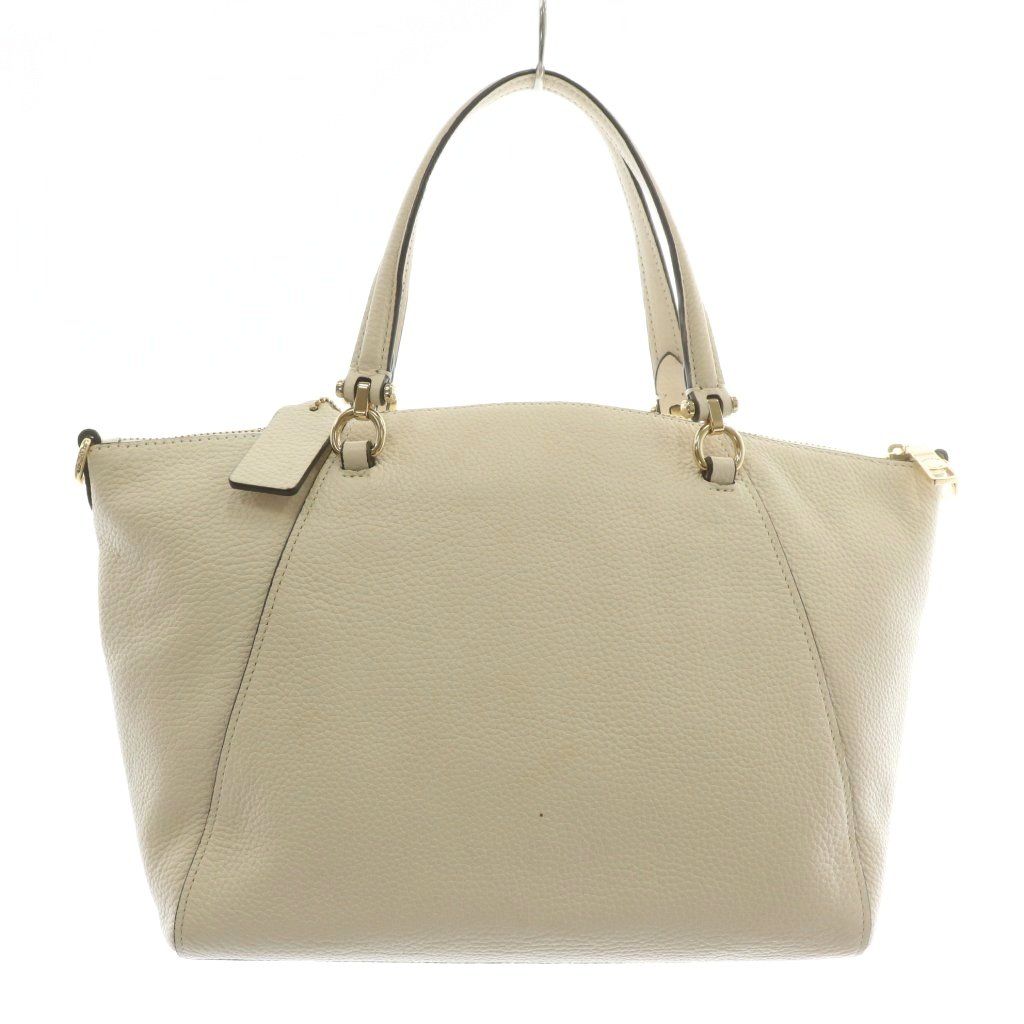 コーチ COACH ハンドバッグ レザー ロゴ ゴールド金具 白 ホワイト 79997 XZ GY18