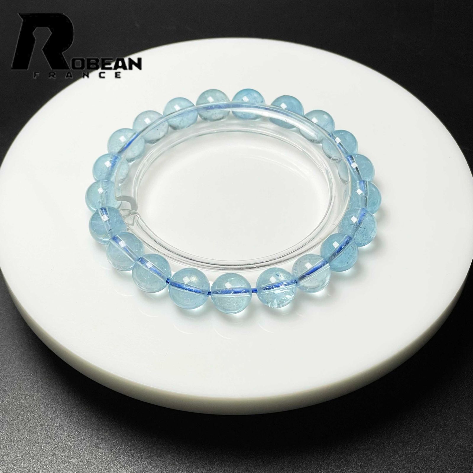 EU製 定価11万円 ROBEAN ブルートパーズ ブレスレット パワーストーン 天然石 お守り プレゼント 8.7-9.2mm M1025849 WWW_SHINETEETH_COM