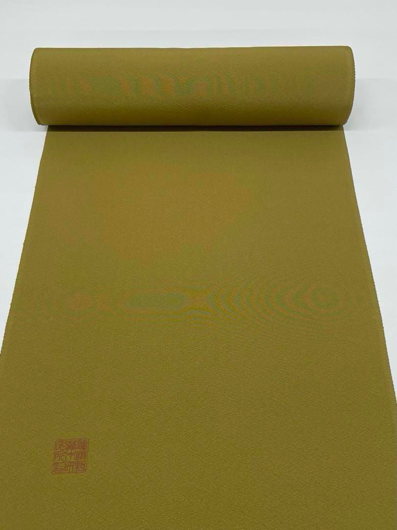 色無地 桜染 木村光雄 落款入り 草木染 堅牢染 共八掛 正絹 反物