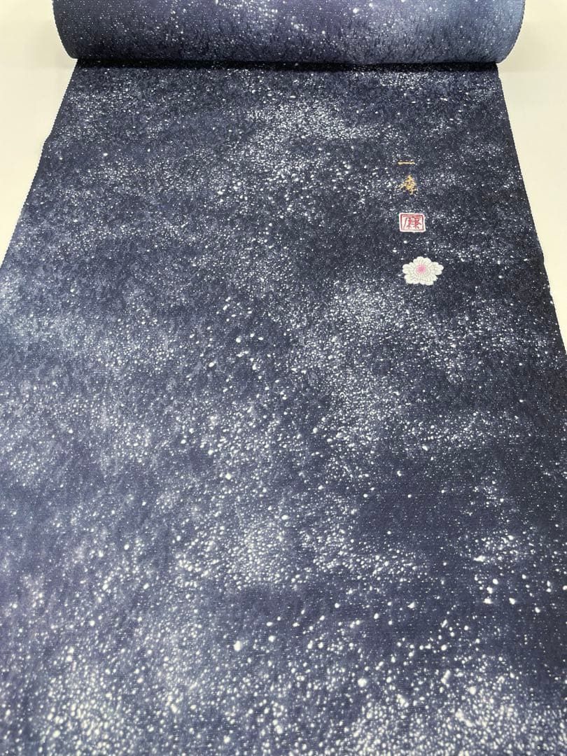 小紋 吉野一廉 銀通し 辻ヶ花 落款入 正絹 反物 - メルカリ