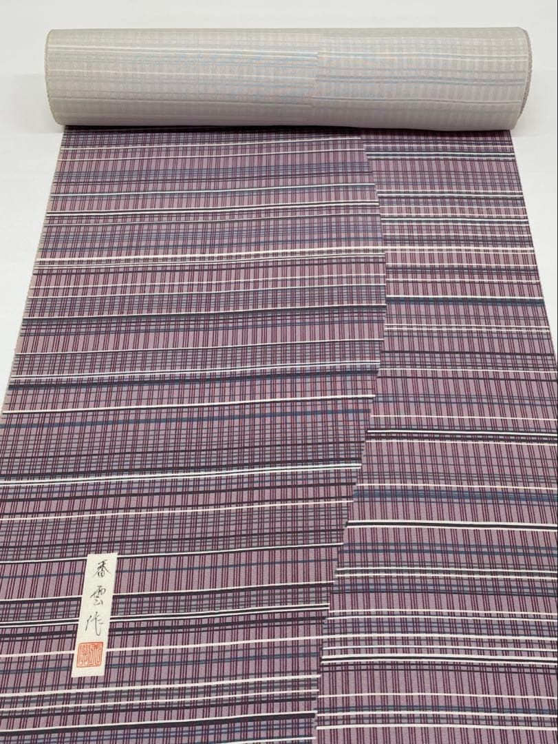小紋 全体柄 宮川香雲 落款入り 正絹 反物 - メルカリ