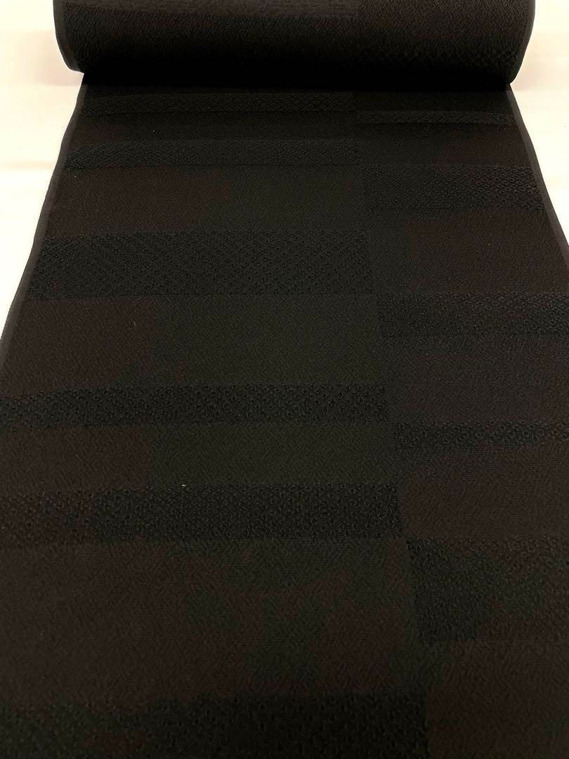 コート地 ふくれ織 紋意匠 本泥染 秀明黒染 正絹 反物 - メルカリ