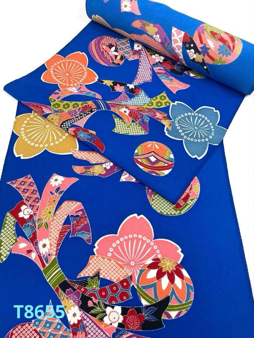 小紋 十三詣り 七五三 手描 桜 鞠 正絹 反物 - メルカリ