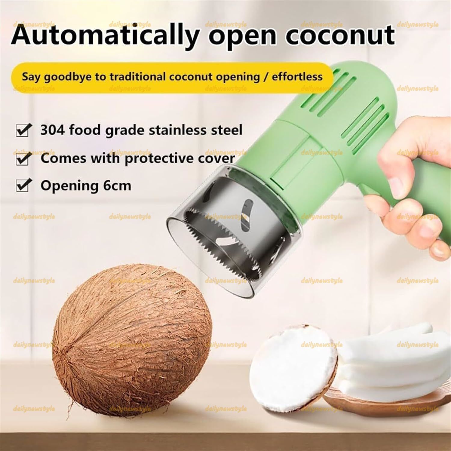 なステンレススチール製ココナッツパンチングツール