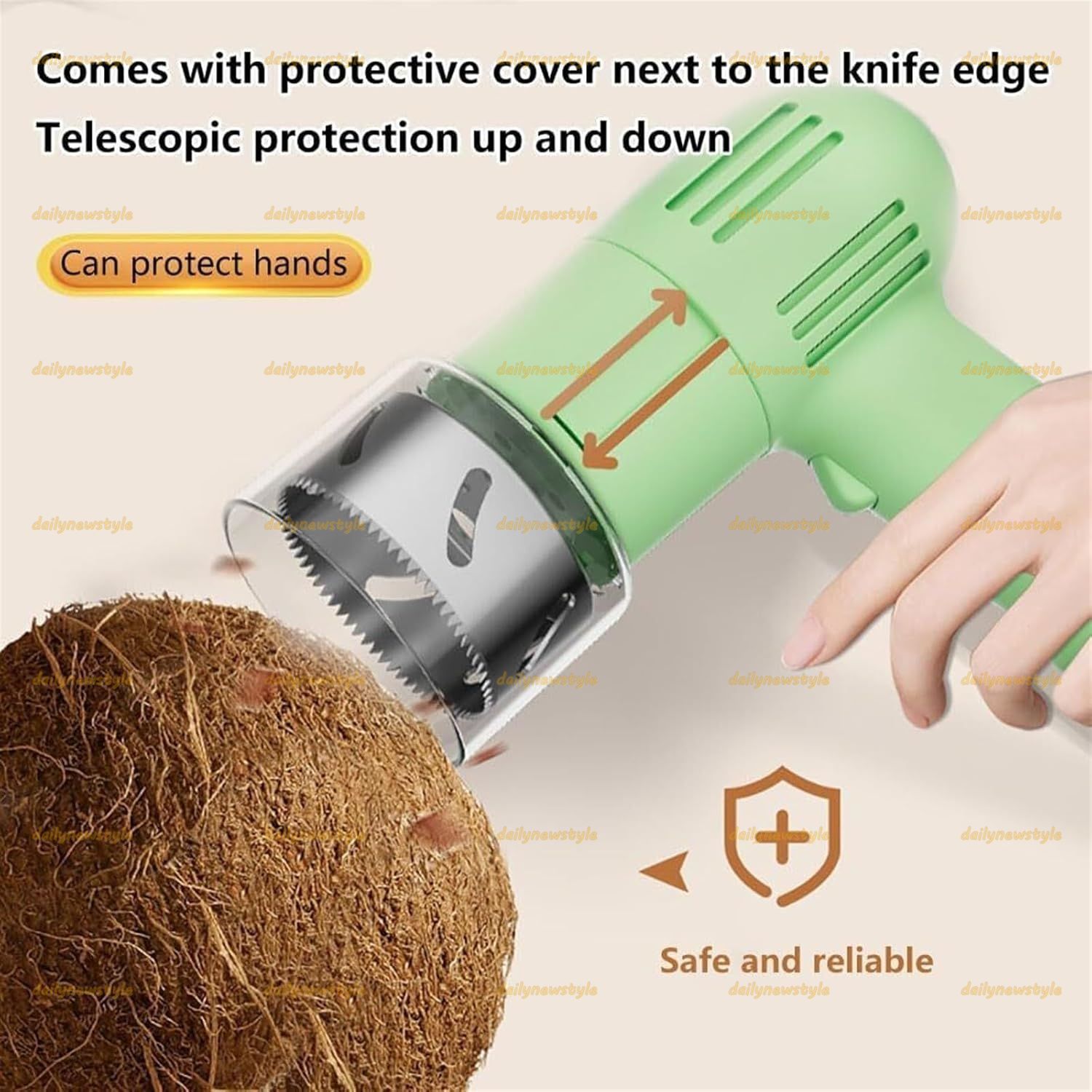 人気推薦◆自動ココナッツオープナー ポータブルココナッツオープナーツール 再利用 なステンレススチール製ココナッツパンチングツール ココナッツシェルリムーバー 開けやすい 屋台 ショップ レストラン ジュース用