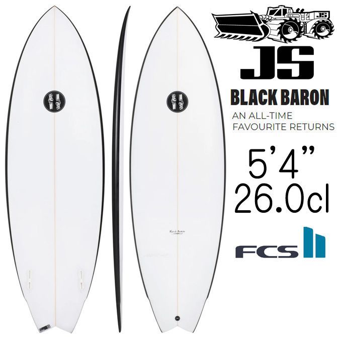 JS サーフボード ブラックバロン モデル 5 4 ×19 3 4 ×2 1 4 26.0L JS Industries BlackBaron Model