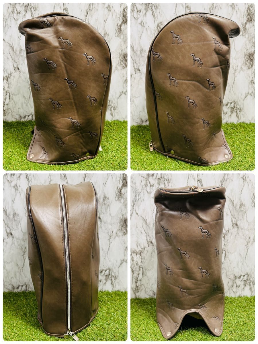 良品】アダバット カート式 キャリー 2輪 キャディバッグ ブラウン