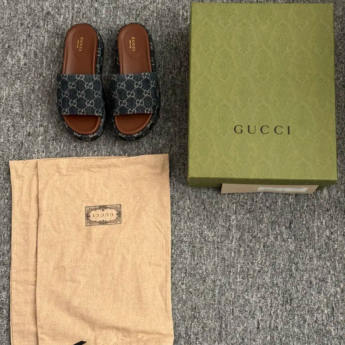 グッチ デニム フラットフォーム 235 37