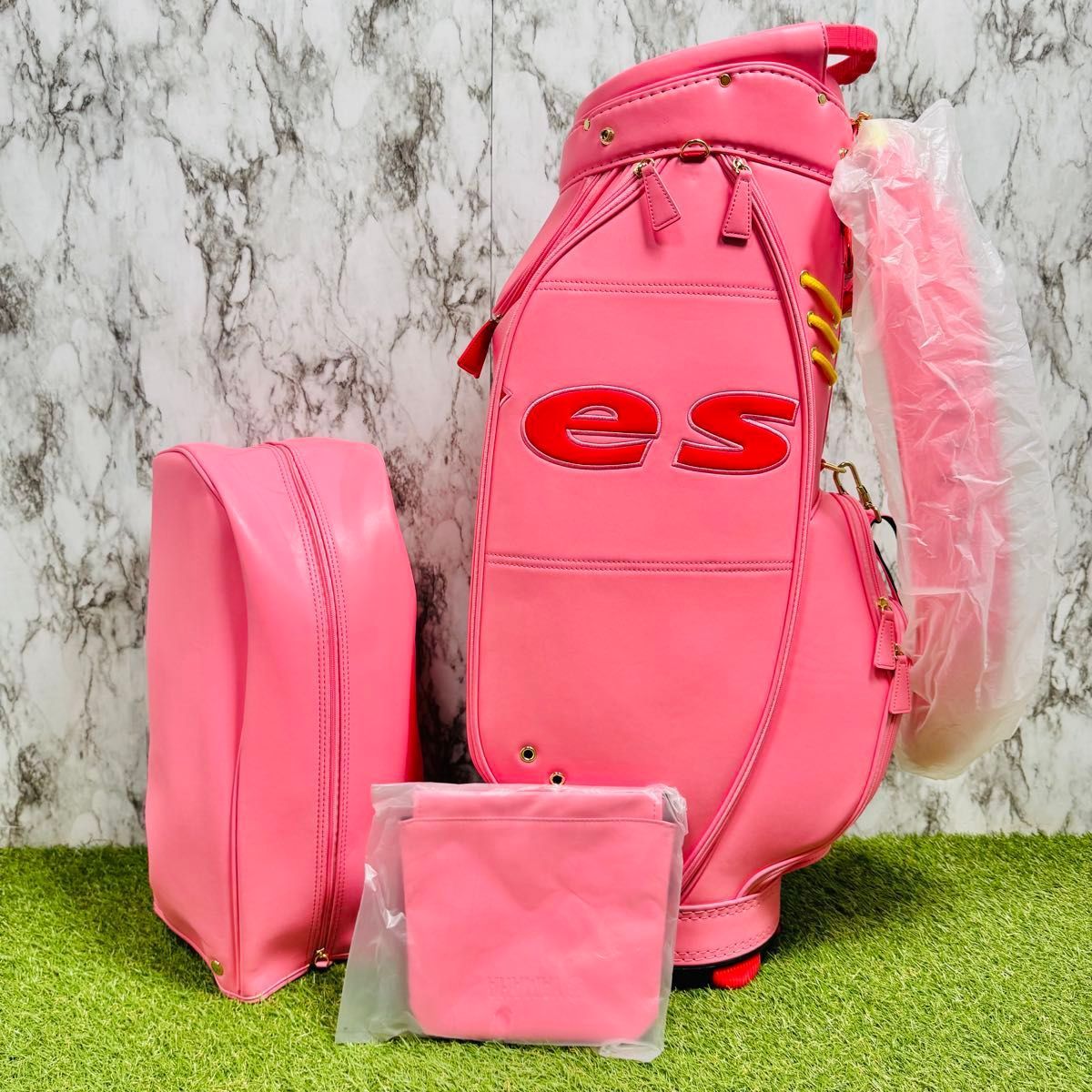 新品未使用】ヤマハ インプレス カート式 キャディバッグ ピンク