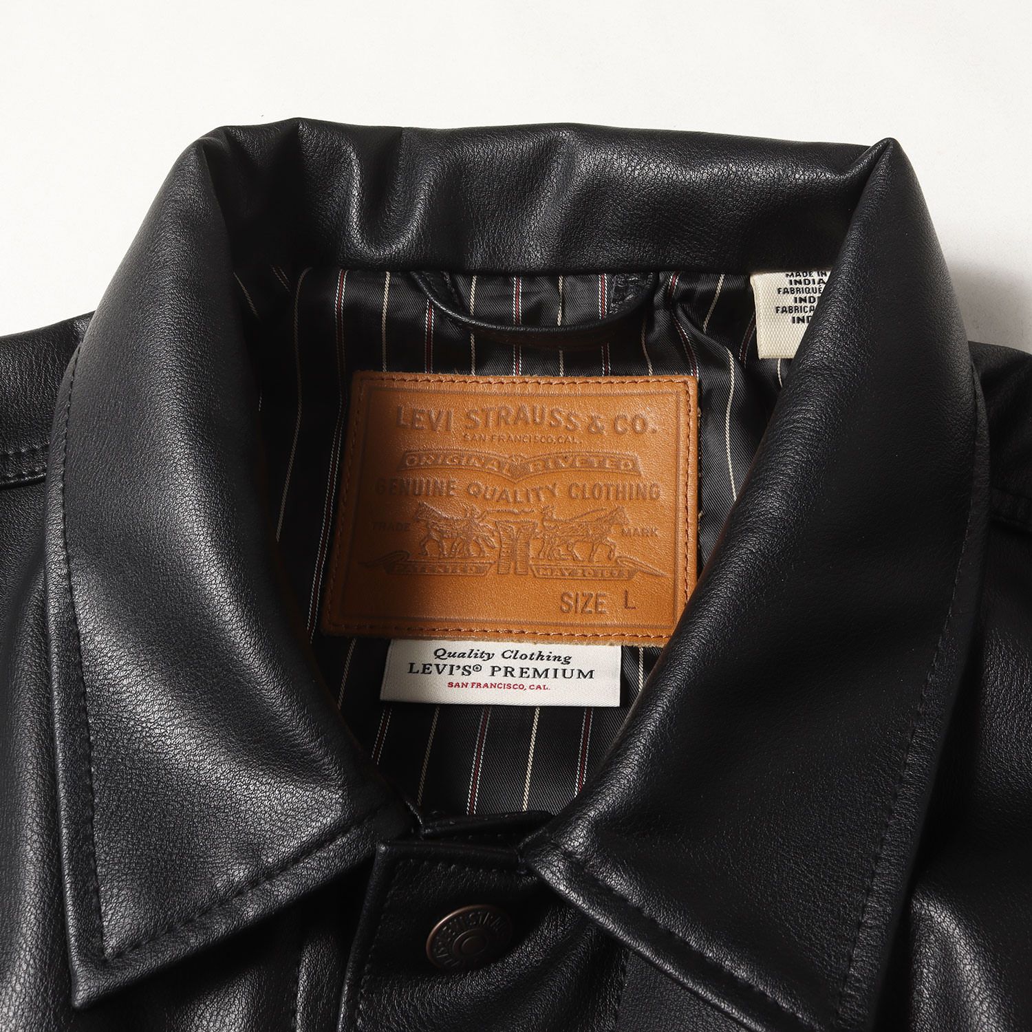 美品】Levis リーバイス ジャケット ブラック 黒 サイズ:L