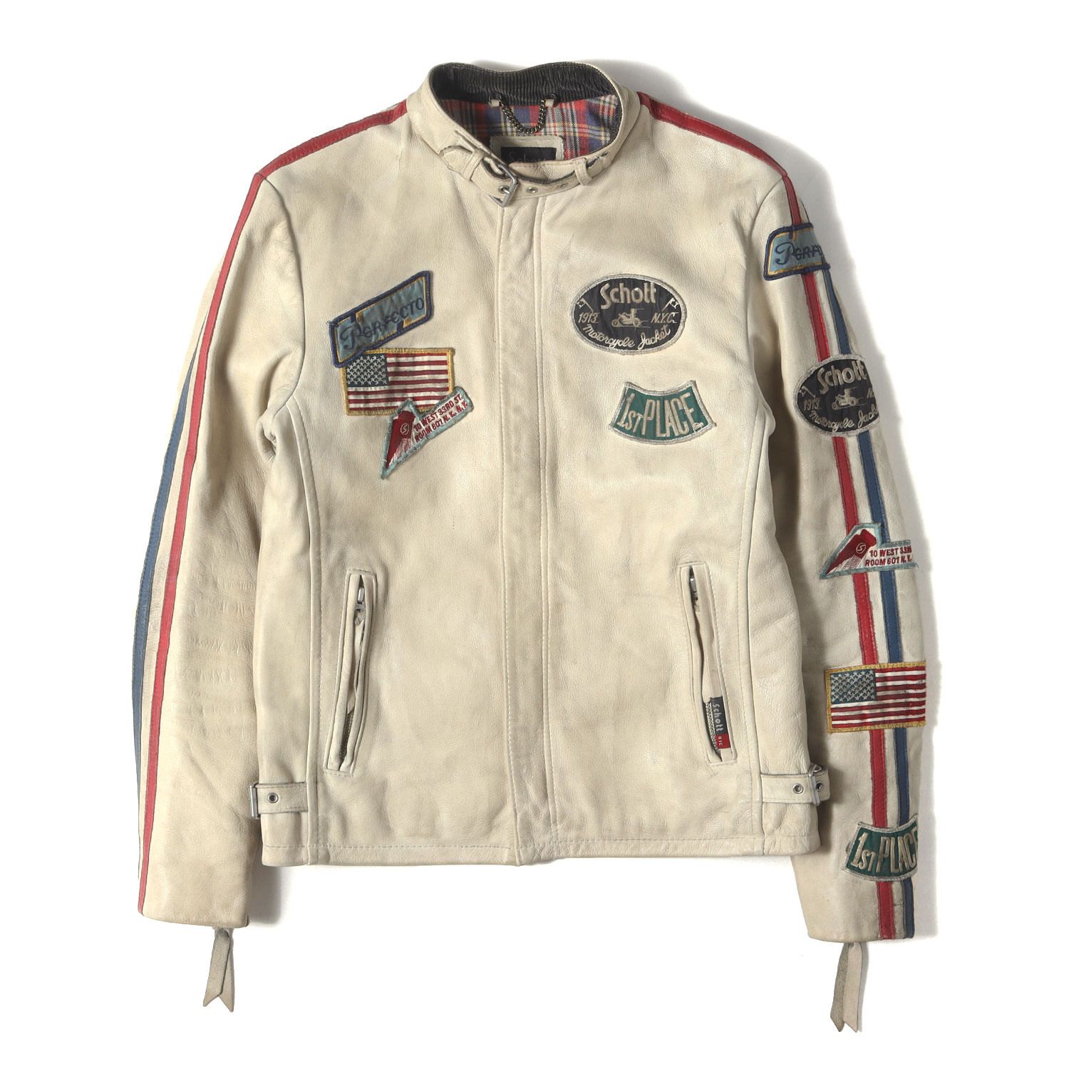Schott ショット ジャケット ホワイト 白 サイズ:M | 3171044 
