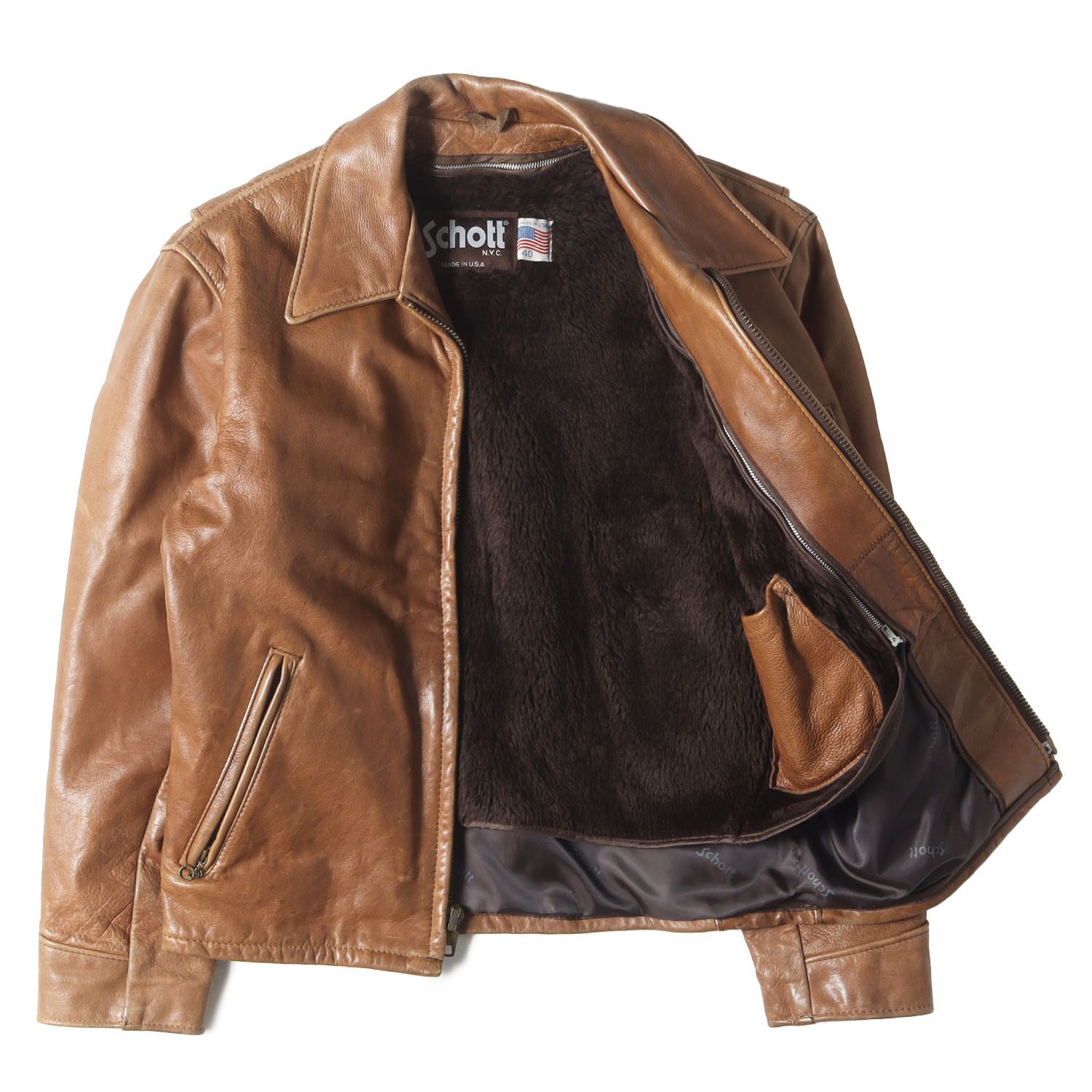 米国製】schott トラッカージャケット 本革 レザー AT101 米国製】schott トラッカージャケット 本革 レザー AT101