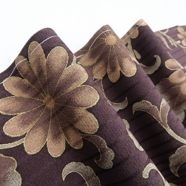 ❁tomihisa❁ 京友禅 斉藤三才 着物 ありそうでない華 ひと味違う揺るぎない個性 正絹 仕付け糸付 小紋 6762