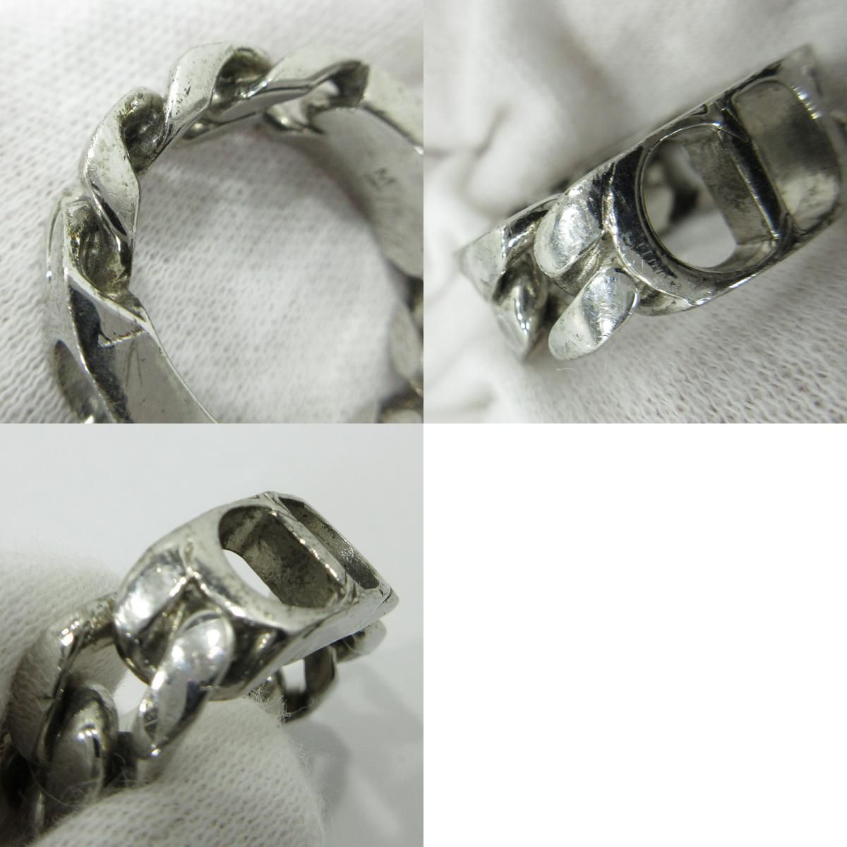 三重本店 Christian Dior クリスチャンディオール チェーンリング スターリングシルバーリング シルバー サイズ M 20号 135 FORTGASGNV_COM_BR