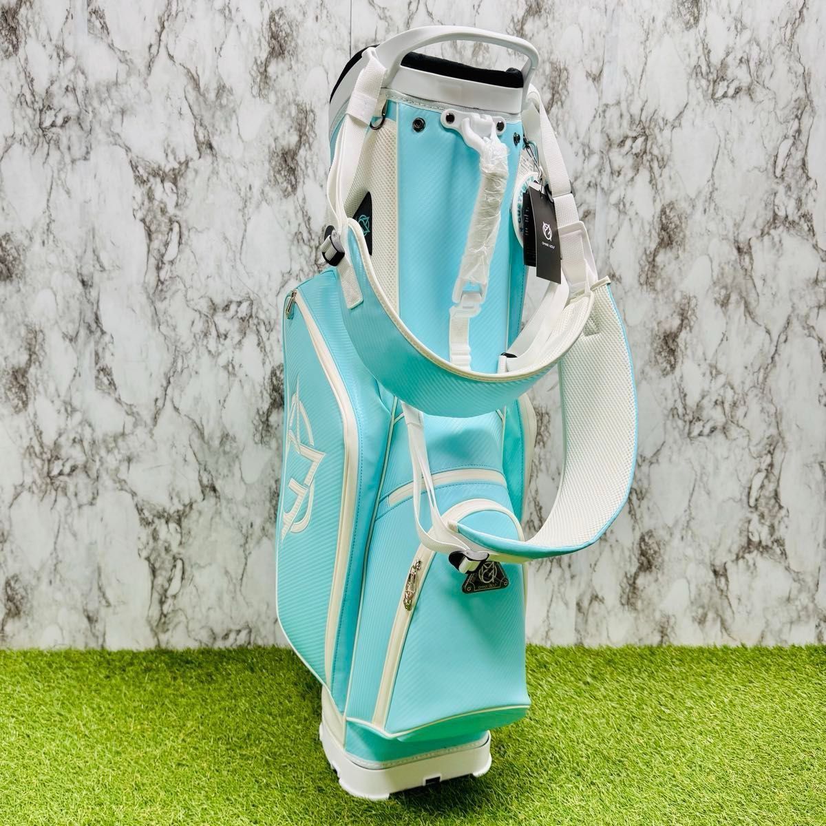 【新品未使用】オムニックス スタンド式 キャディバッグ ゴルフバッグ ブルー 新品未使用】オムニックス スタンド式 キャディバッグ ゴルフバッグ