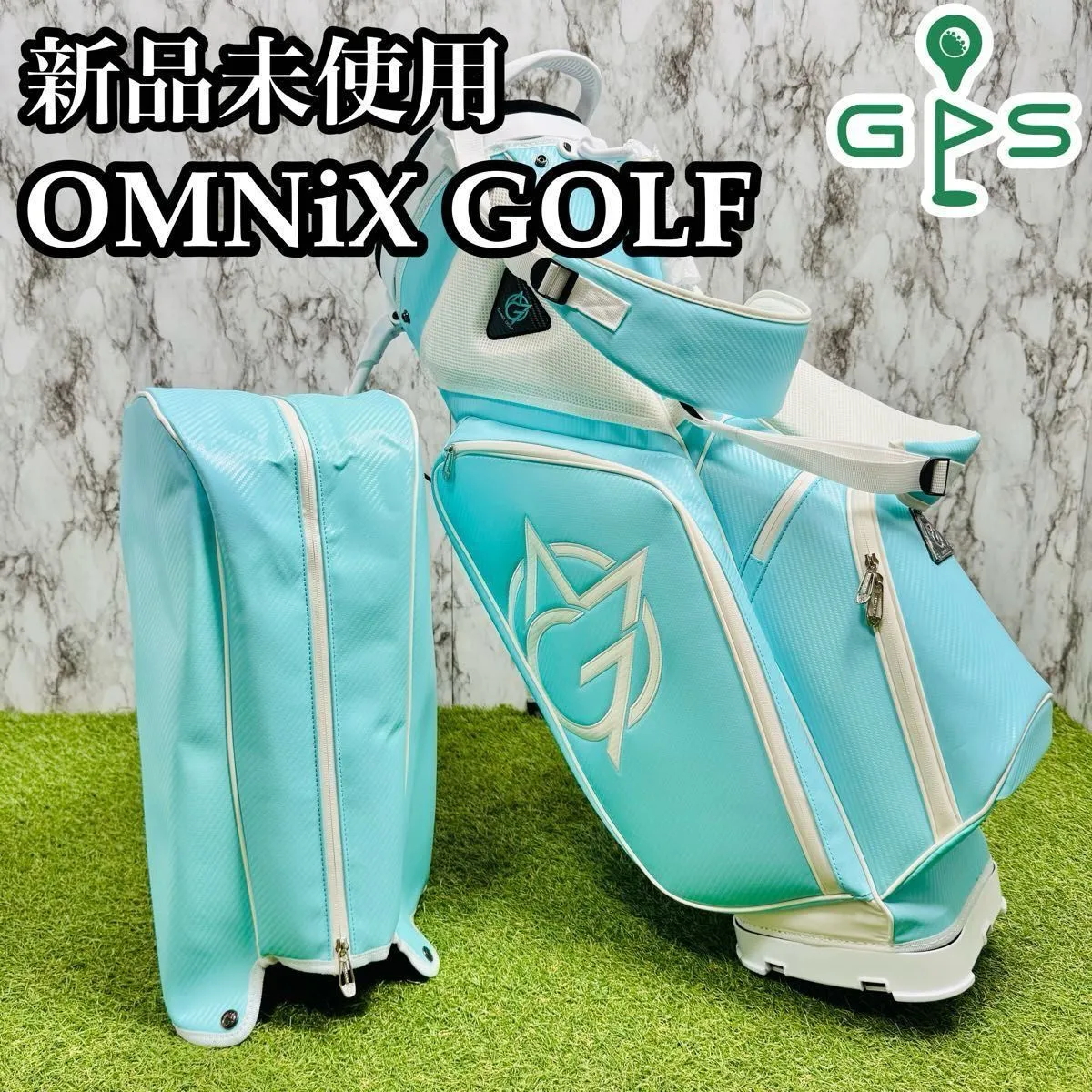 【新品未使用】オムニックス カート式 キャディバッグ ゴルフバッグ ホワイト 新品未使用】オムニックス カート式 キャディバッグ ゴルフバッグ