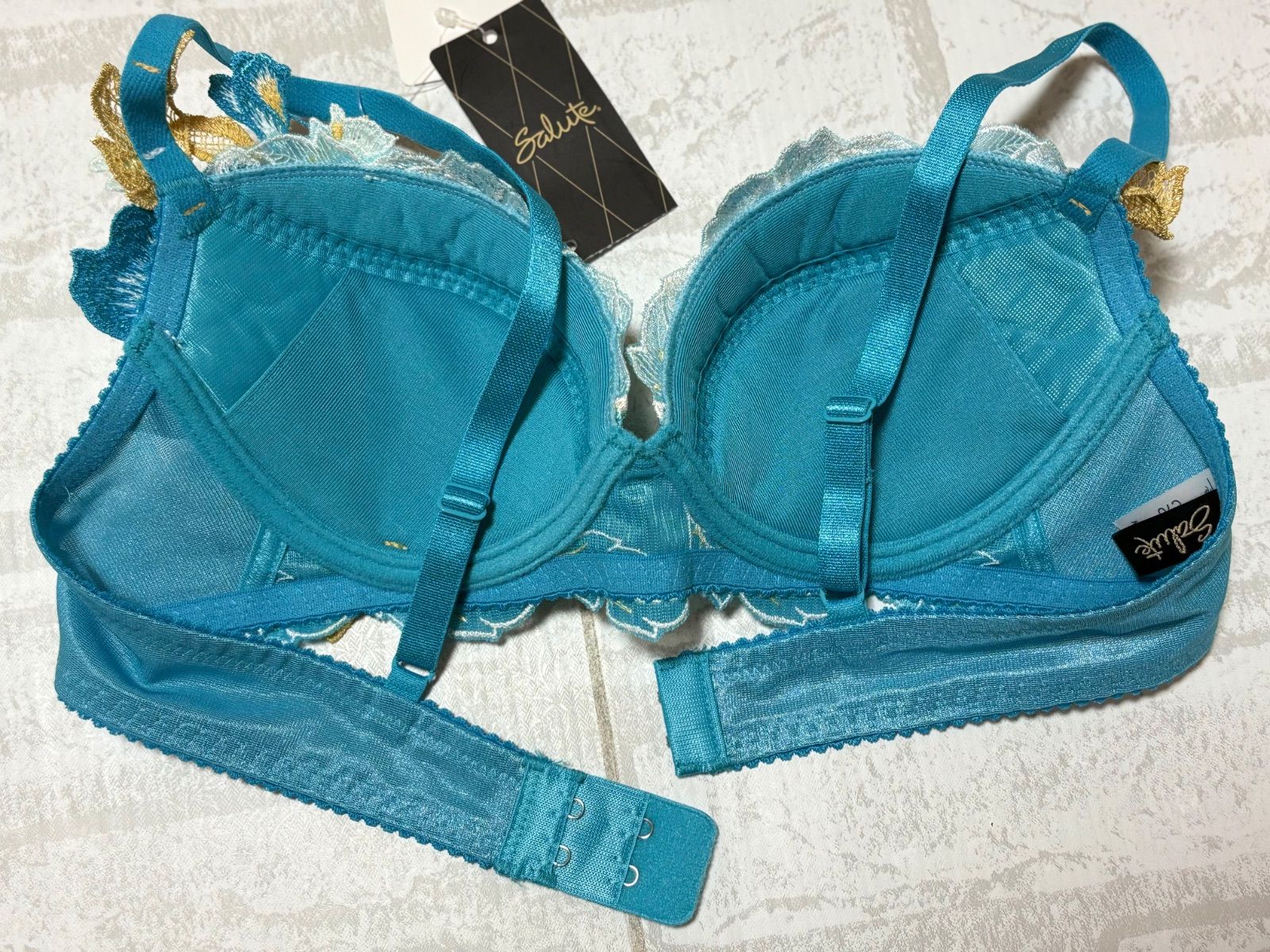 新品タグ付ワコール サルート 71G ブラショーツセットC70/M 水色BTJ471