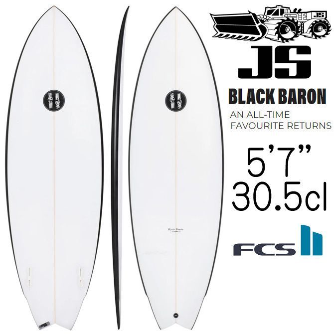 JS サーフボード ブラックバロン モデル 5 7 ×20 1 4 ×2 7 16 30.5L JS Industries BlackBaron Model
