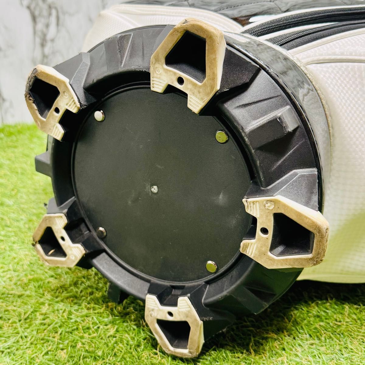 【良品】ピン ミスターピン カート式 キャディバッグ エナメル ブラック 良品】ピン ミスターピン カート式 キャディバッグ エナメル