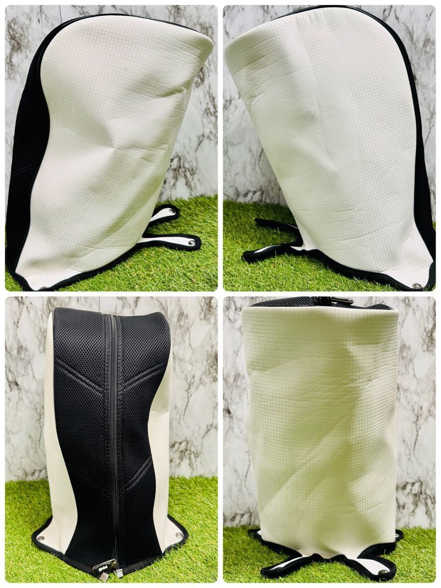 良品】ピン ミスターピン カート式 キャディバッグ エナメル ブラック