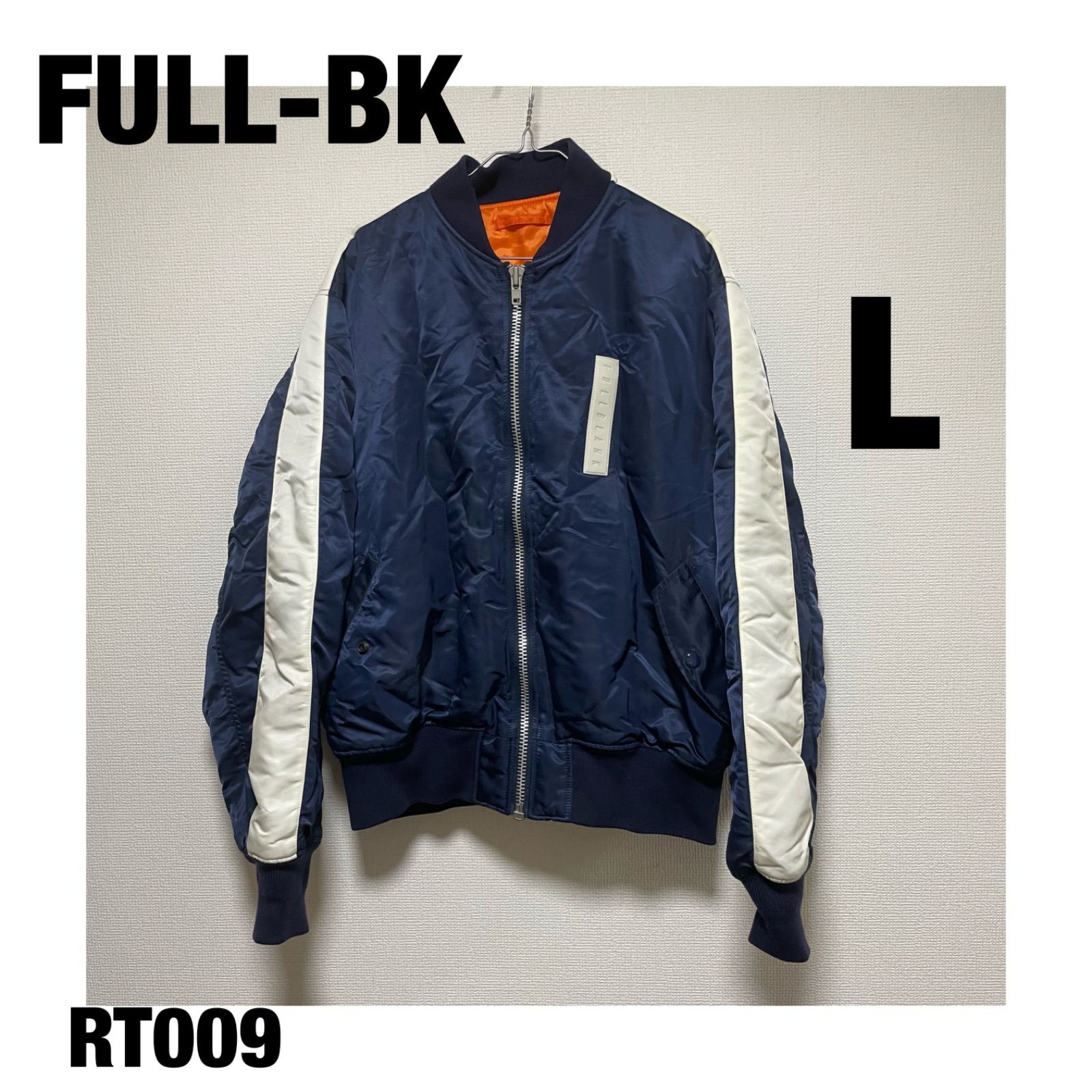 FULL-BK ネイビー L リバーシブル ブルゾン アウター フルジップ ワン