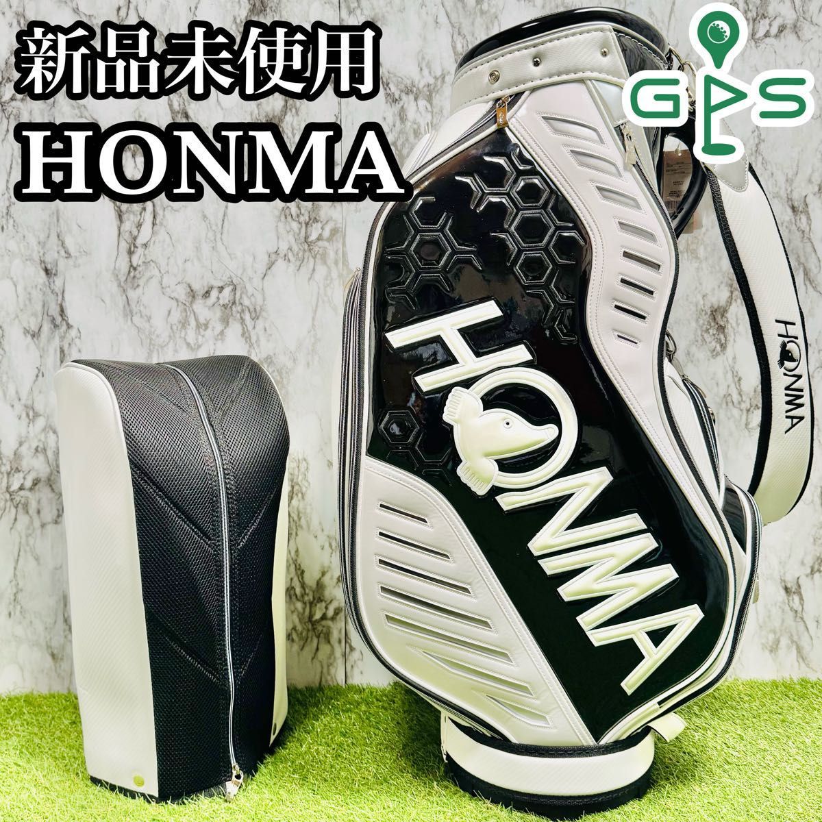 新品未使用】ホンマ カート式 キャディバッグ ゴルフバッグ ブラック