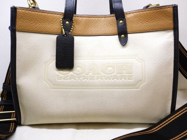 COACH コーチ C0777 フィールドトート レザー 2WAY ハンドバッグ ショルダーバッグ□7J