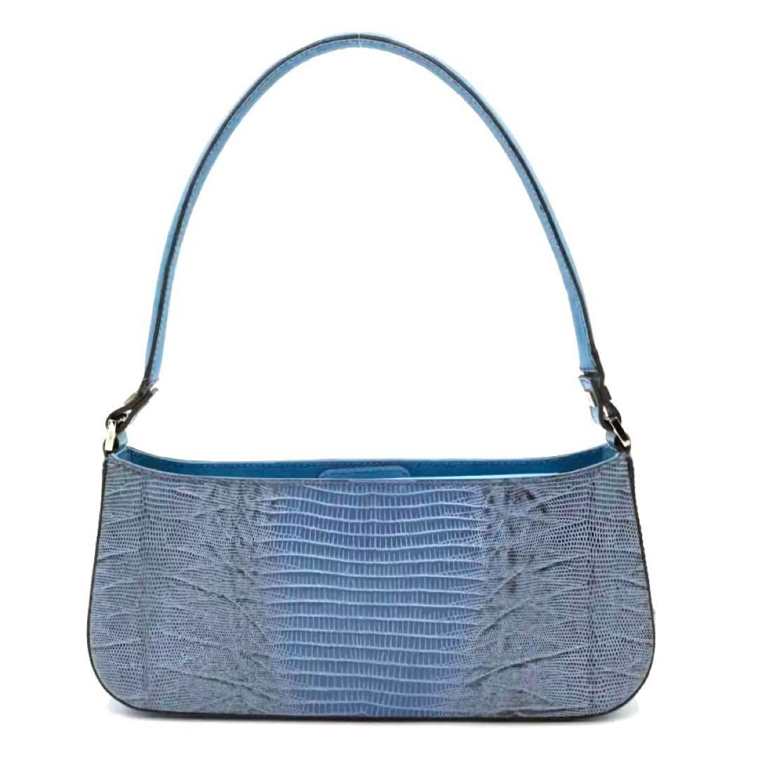 サルヴァトーレフェラガモ ハンドバッグ 水色 パイソン レザー