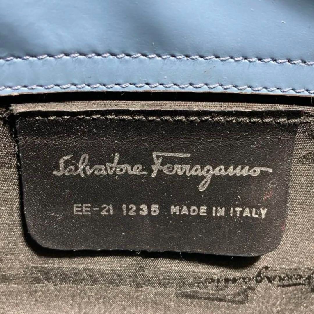 サルヴァトーレフェラガモ ハンドバッグ 水色 パイソン レザー DECORATOM_COM_BR