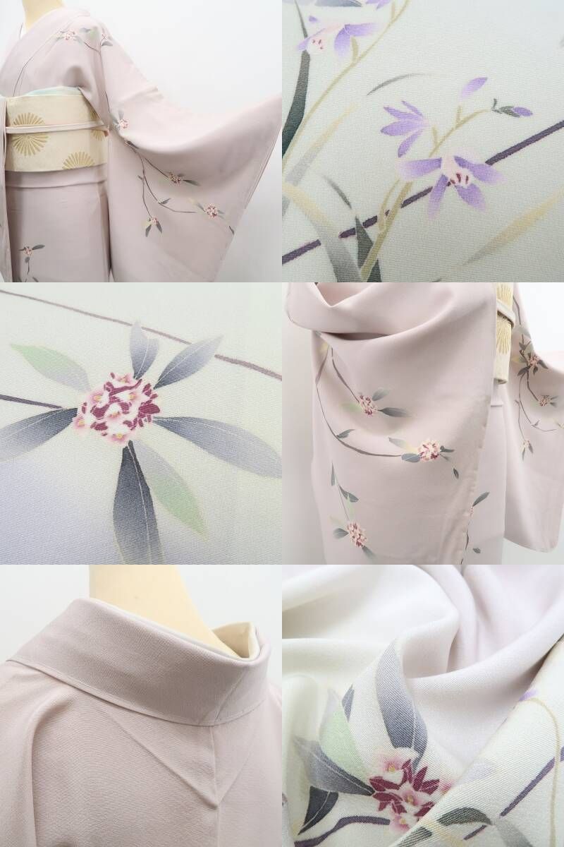 新品 本加賀友禅 吉本大輔 落款 沈丁花 着物 正絹 仕付糸付 訪問着 6848 ❁tomihisa❁新品 本加賀友禅 吉本大輔 落款 沈丁花 着物 正絹 仕付け