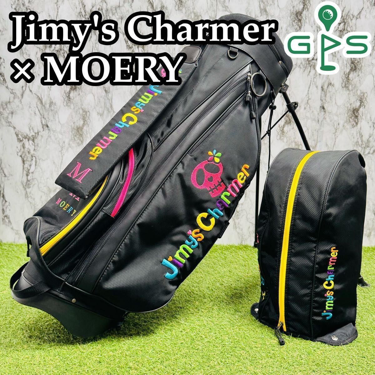 良品】ジミーズチャーマー×モエリー スタンド式 キャディバッグ レディース