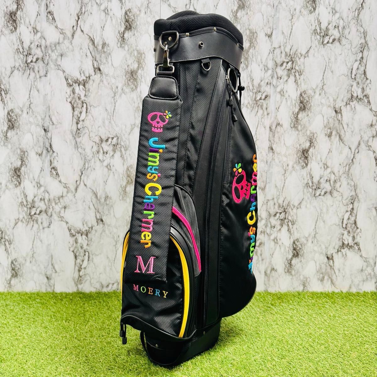 【良品】ジミーズチャーマー×モエリー スタンド式 キャディバッグ レディース 良品】ジミーズチャーマー×モエリー スタンド式 キャディバッグ